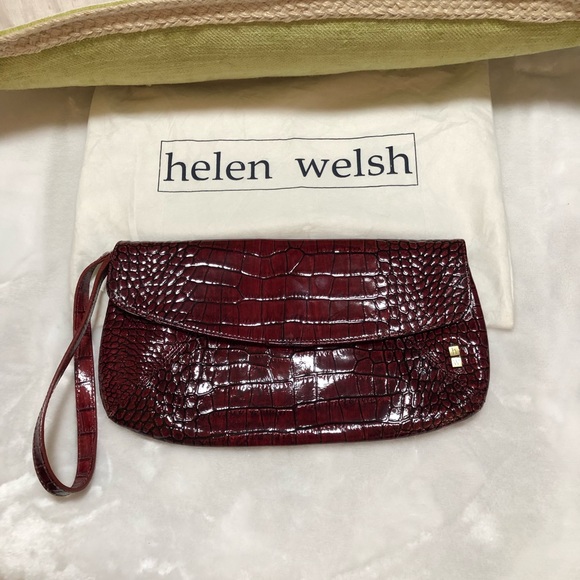 Helen Welsh Handbags - Helen Welsh Croc Embossed Leather Handbag